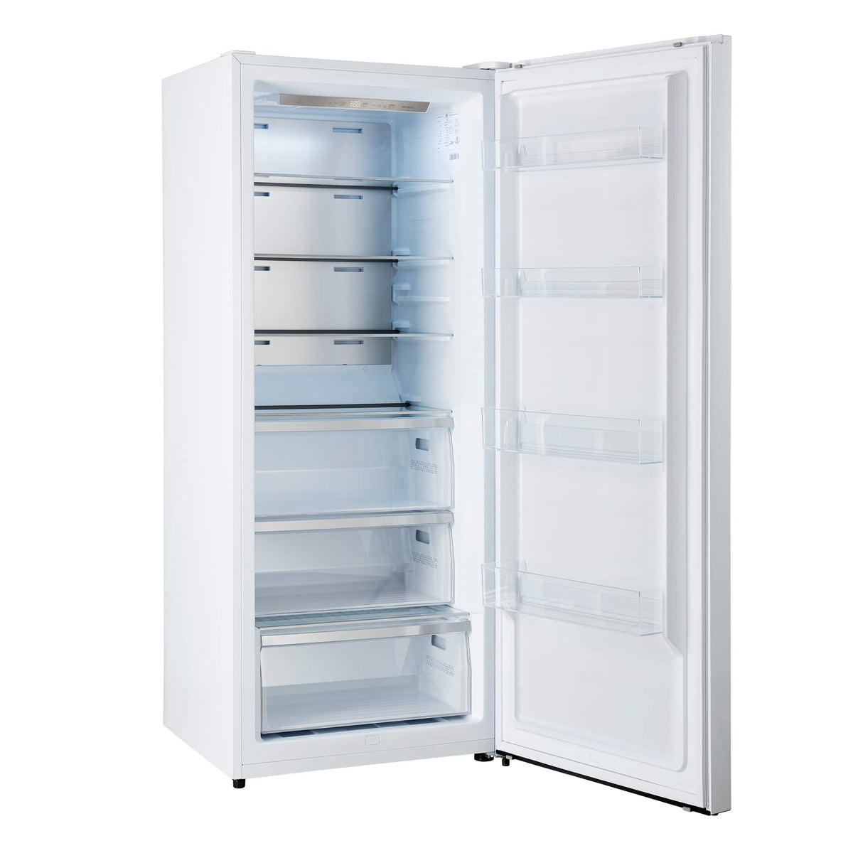 Forno Appliances - Maderno 13.6 Cu. Ft. Built-In Upright Convertible Freezer with Decorative Grill and Right Swing Door - White
