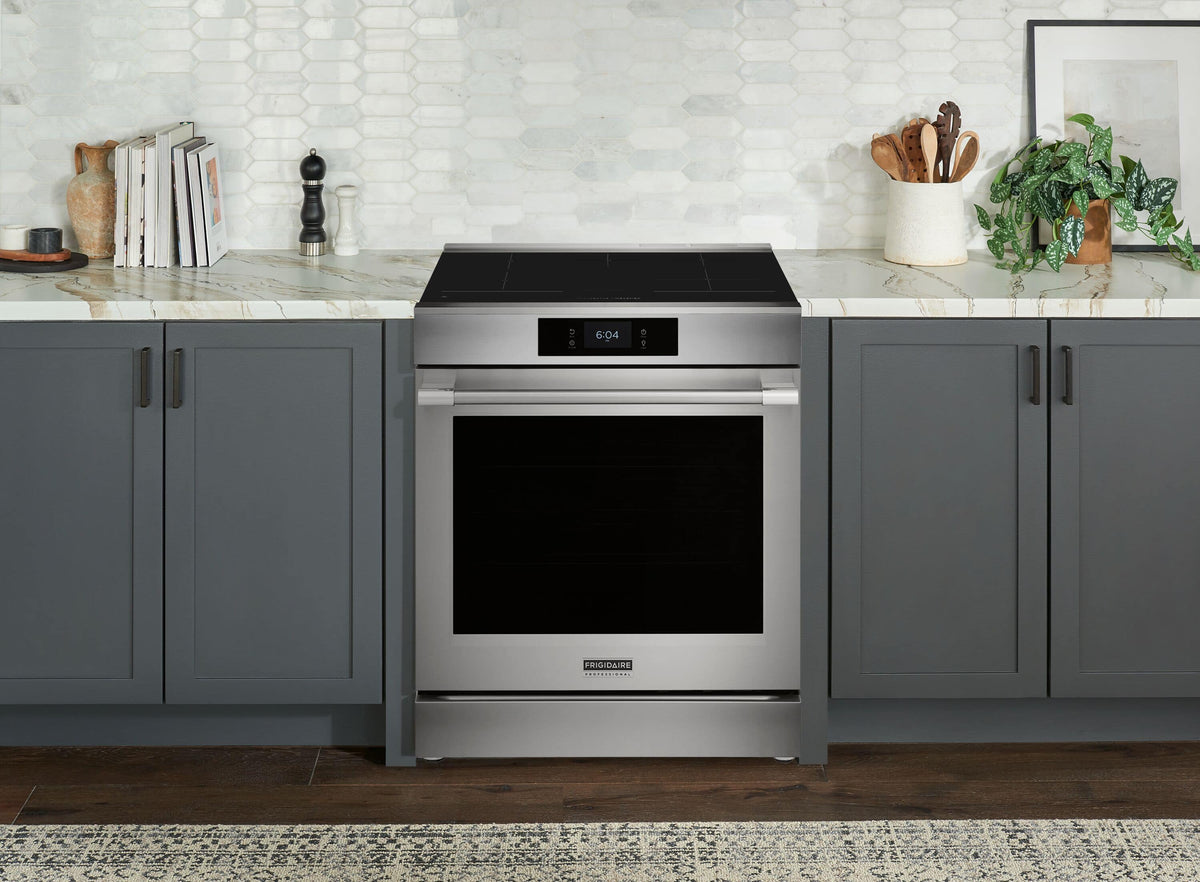 Frigidaire - 30" Induction Range with Stone-Baked Pizza - Stainless Steel