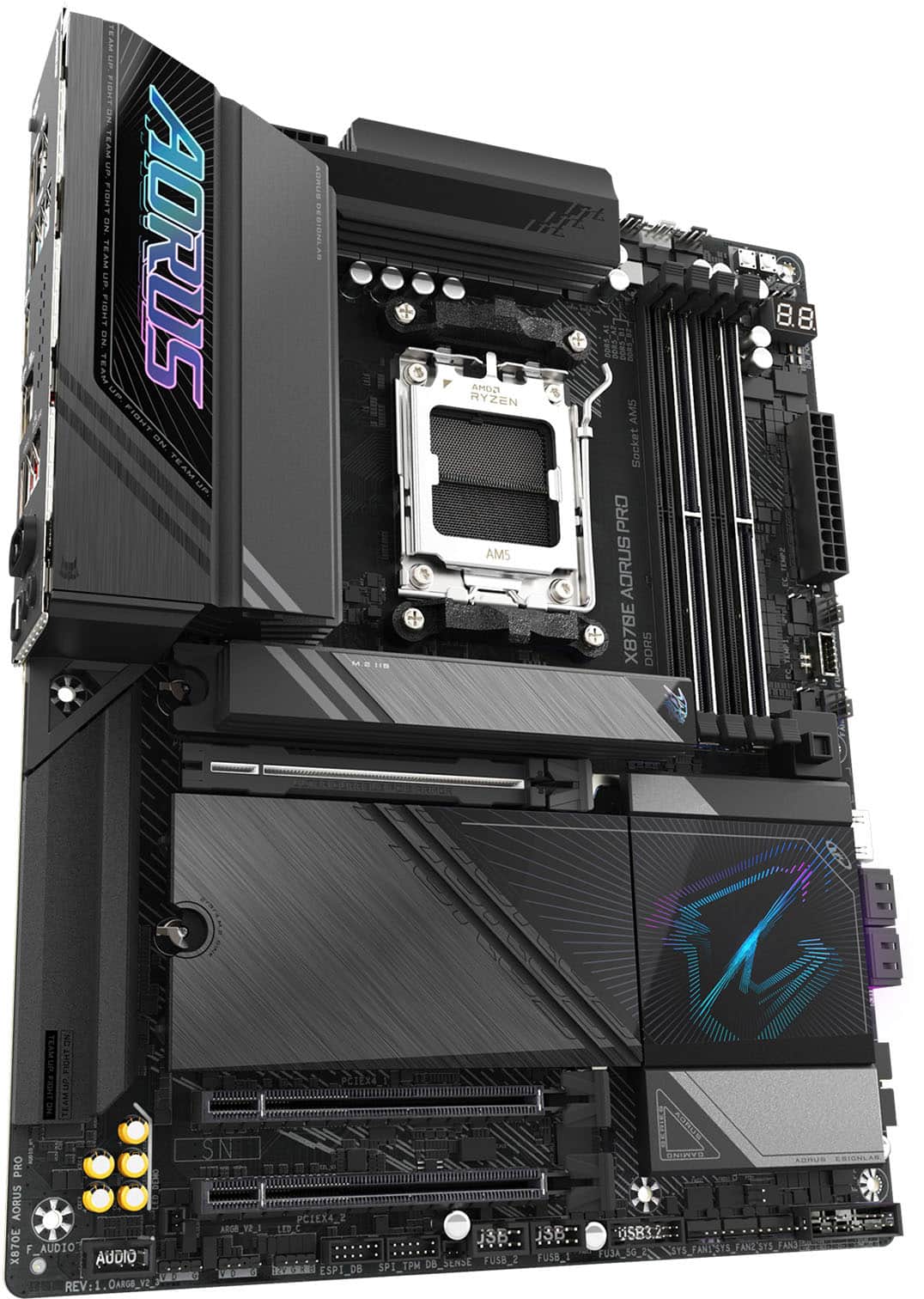GIGABYTE - X870E AORUS PRO (Socket AM5) AMD X870 ATX DDR5 Wi-Fi 7 Motherboard - Black