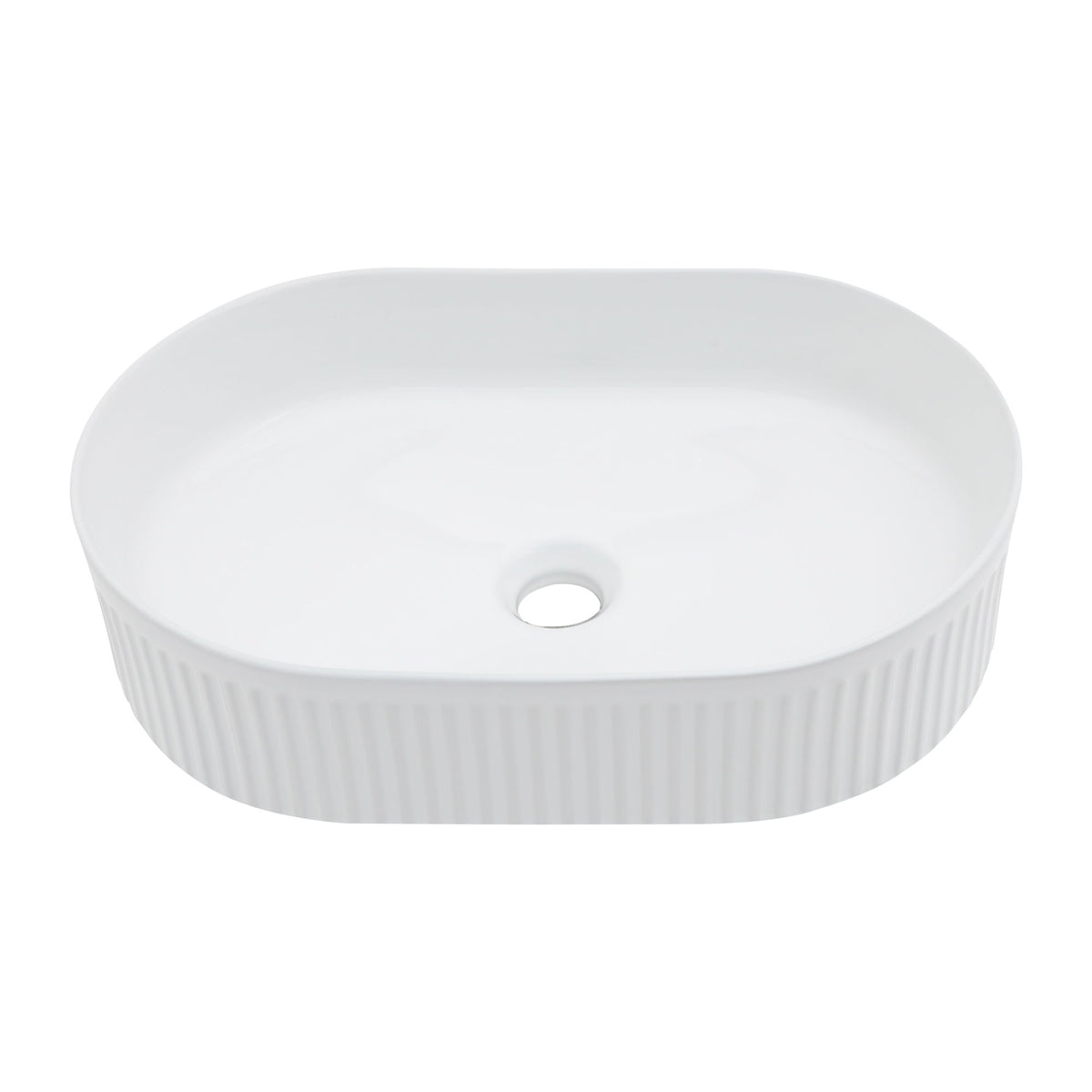 Vessel Oval Bathroom Sink - White