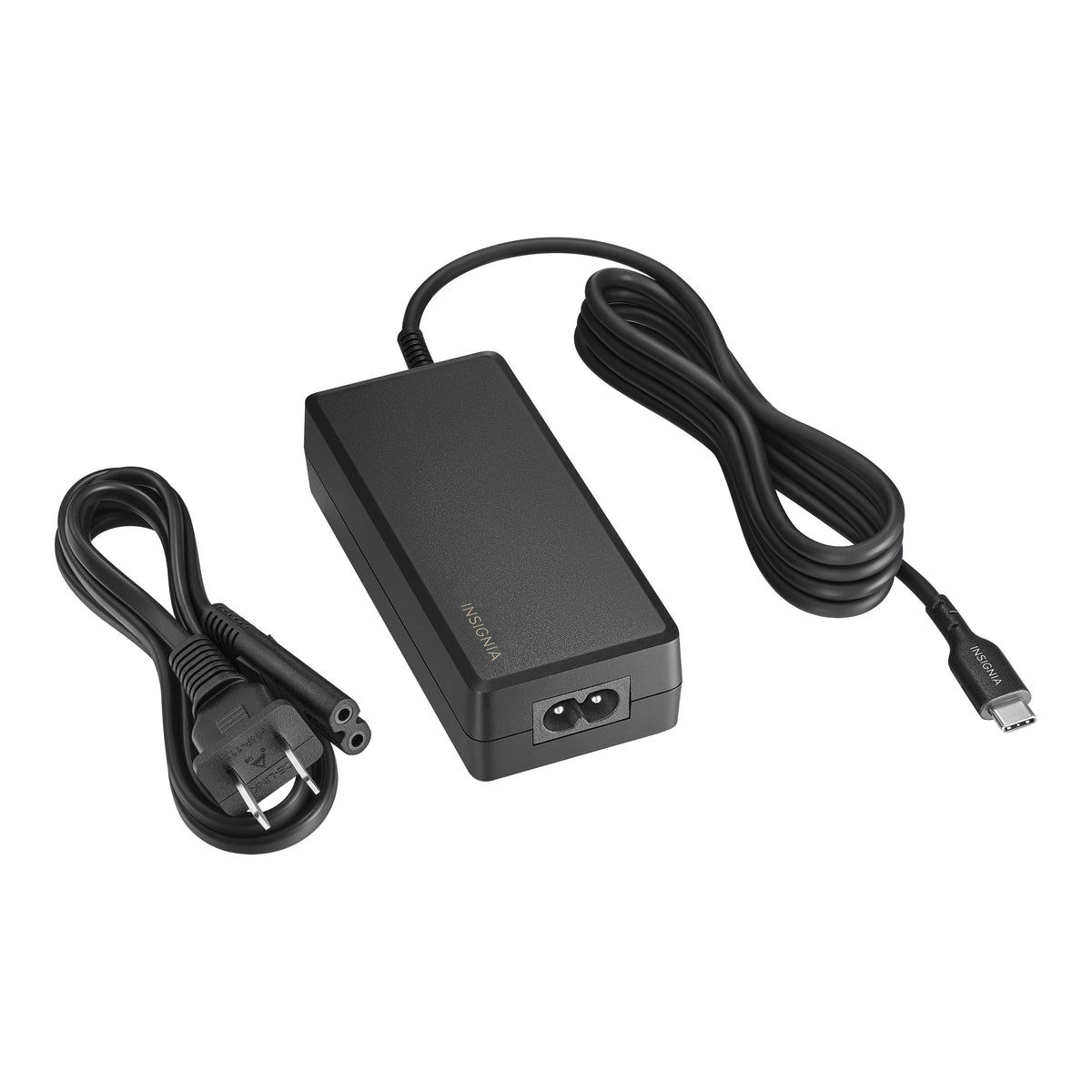 Insignia™ - 100W 8 ft. Laptop Power Adapter for USB-C Devices - Black