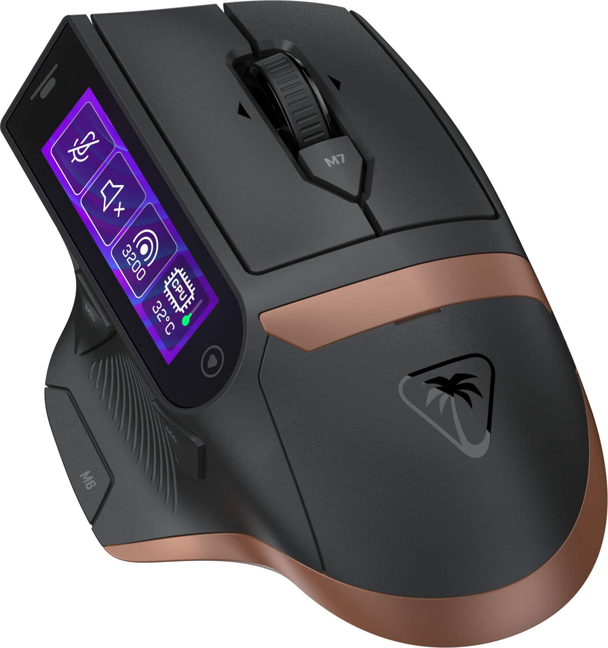 Turtle Beach - Command Series MC7 Advanced Wireless Touchscreen Optical Gaming Mouse for Windows 10/11 PC - Wireless - Black
