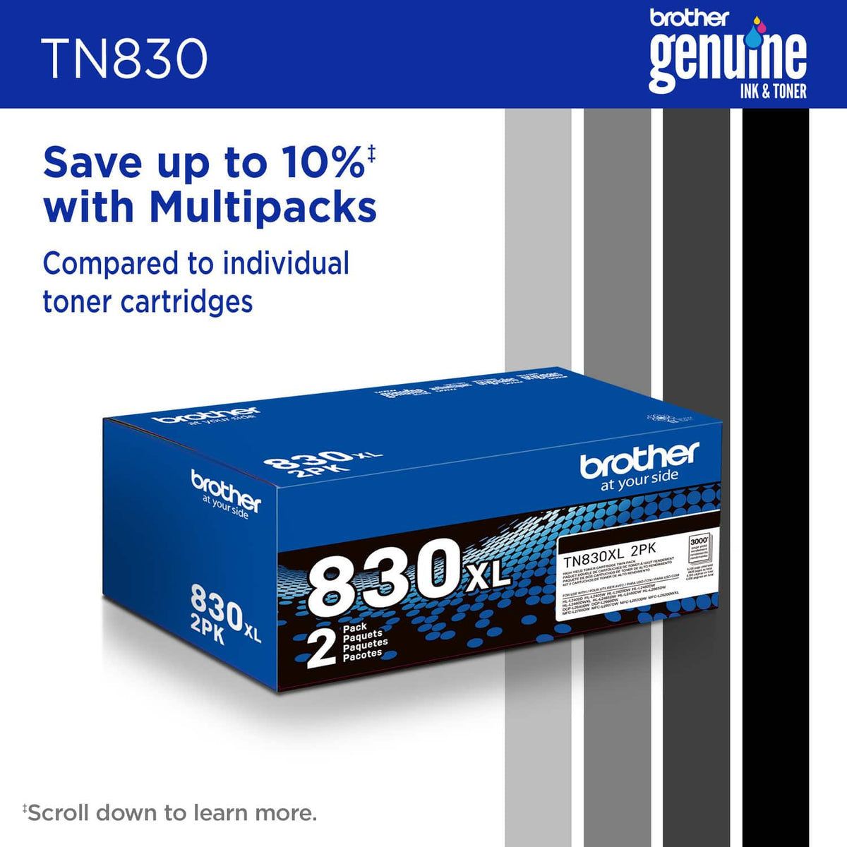 Brother - TN830 Standard-Yield Toner Cartridge - Black