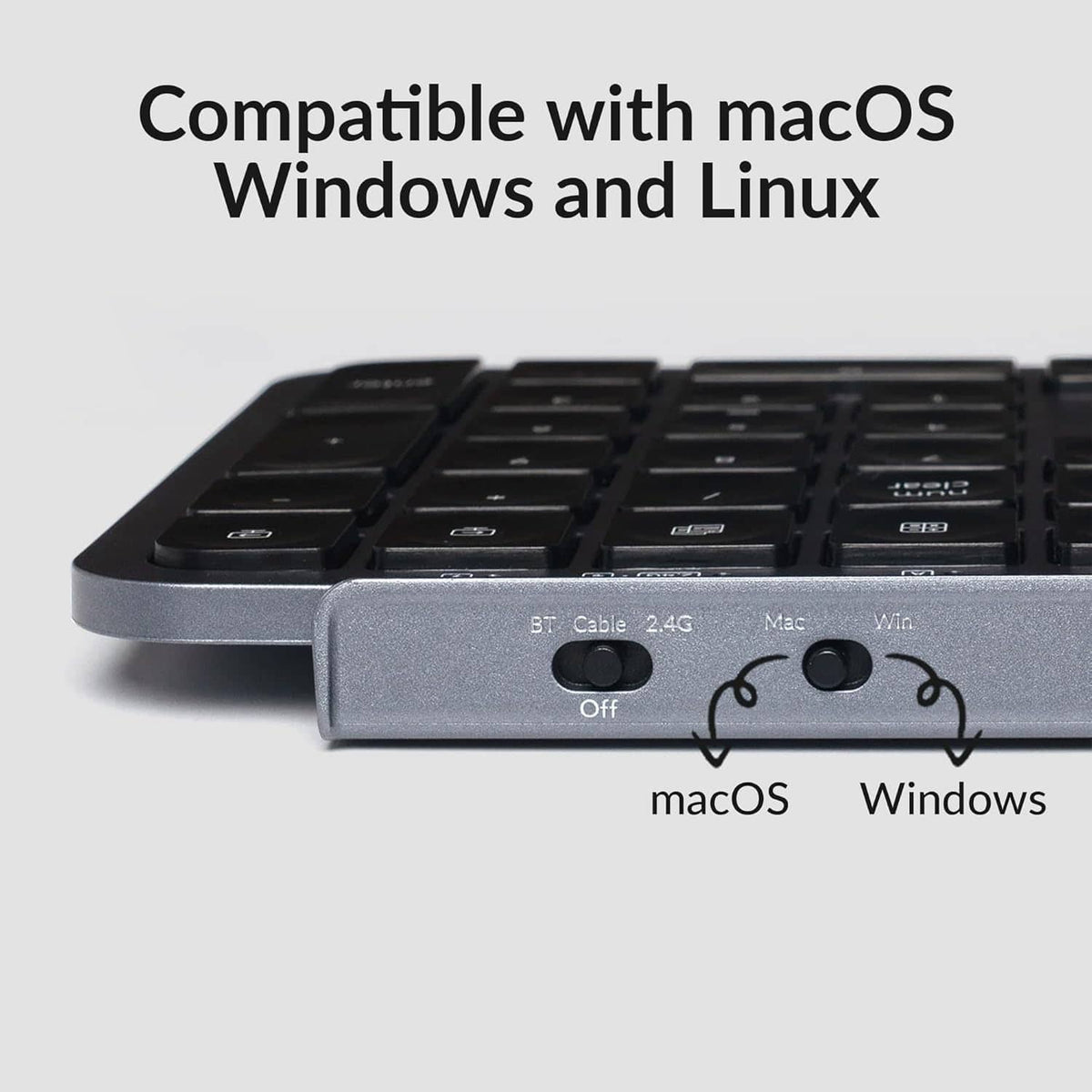 Keychron - B6 Pro 100% Custom Wireless Keyboard with Progrmmable ZMK Support - Space Gray