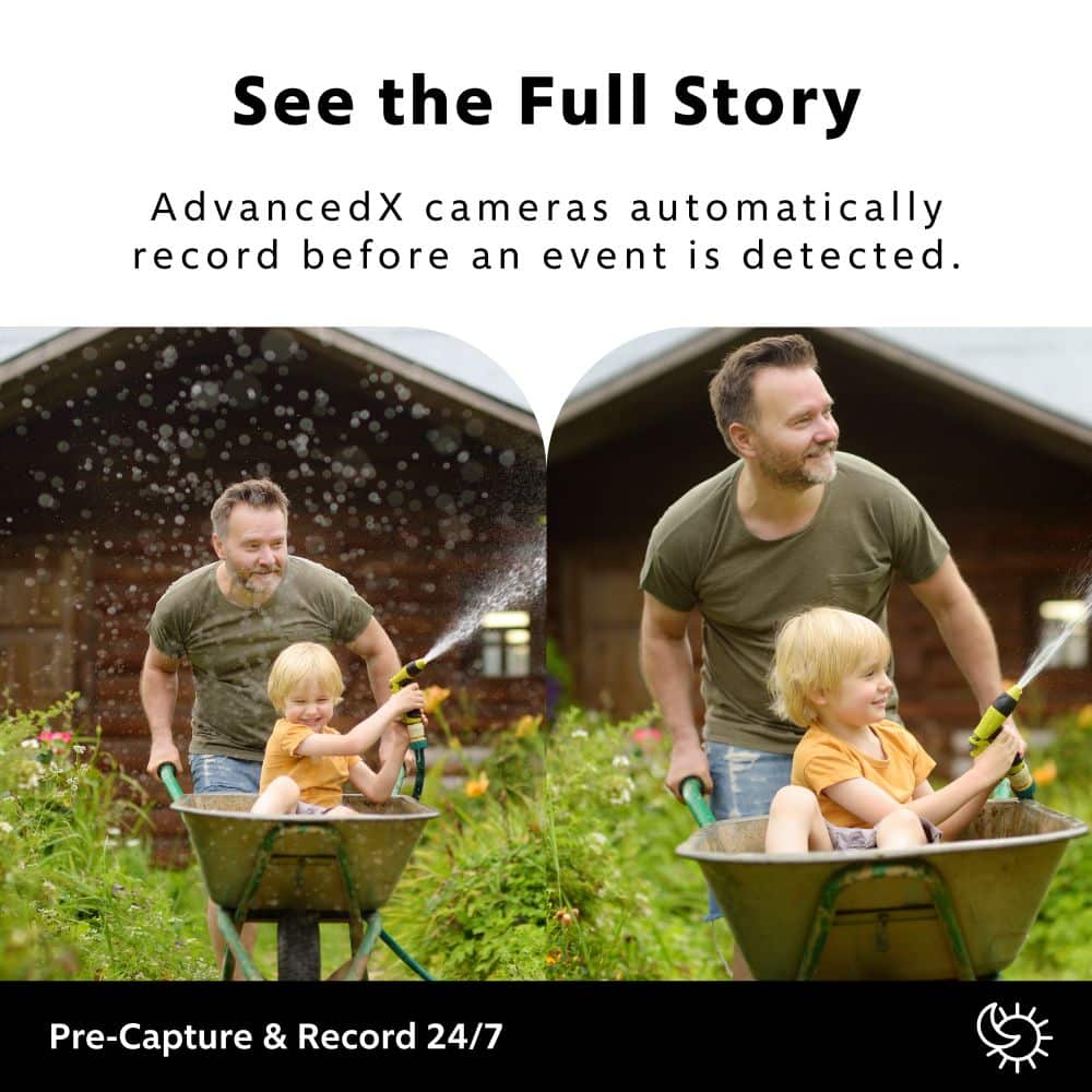 Swann - AdvancedX Wired NVR 4K Security Camera System 16 CH, 8 PoE Outdoor Cameras, 2TB, Color Night Vision, Motion Detect - White