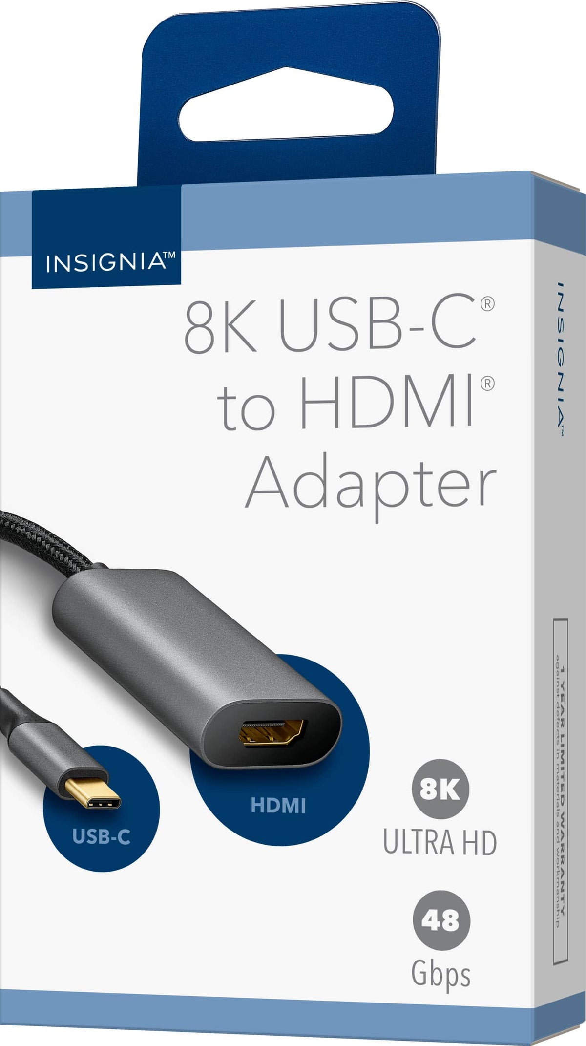 Insignia™ - 8K USB-C to HDMI Adapter - Black