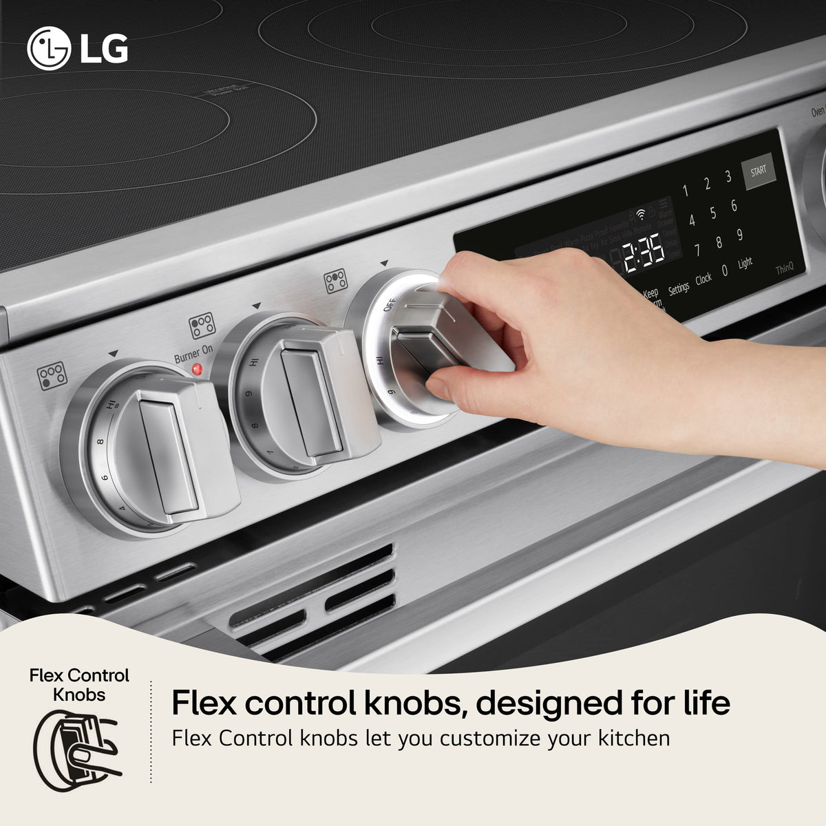 LG - 30-in Wide 5.8 Cu. Ft. Slide-In Gas True Convection Smart Range with 5 Burners, Air Fry and UltraHeat 20K Burner - Stainless Steel