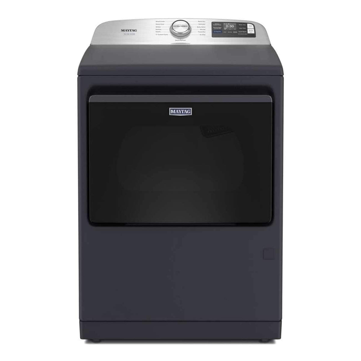 Maytag - 7.4 Cu. Ft. Pet Pro Top Load Electric Dryer with Extra Power and Sanitize Cycle - Midnight Steel