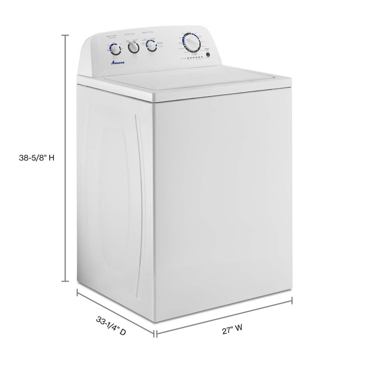 Amana - 3.8 Cu. Ft. High Efficiency Top Load Washer with with High-Efficiency Agitator - White