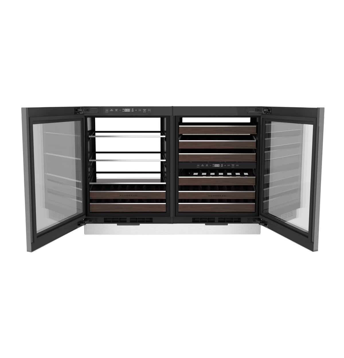 Monogram - 13-Bottle or 126 Can Built-In Beverage Cooler with Illuminated Interior - Custom Panel Ready