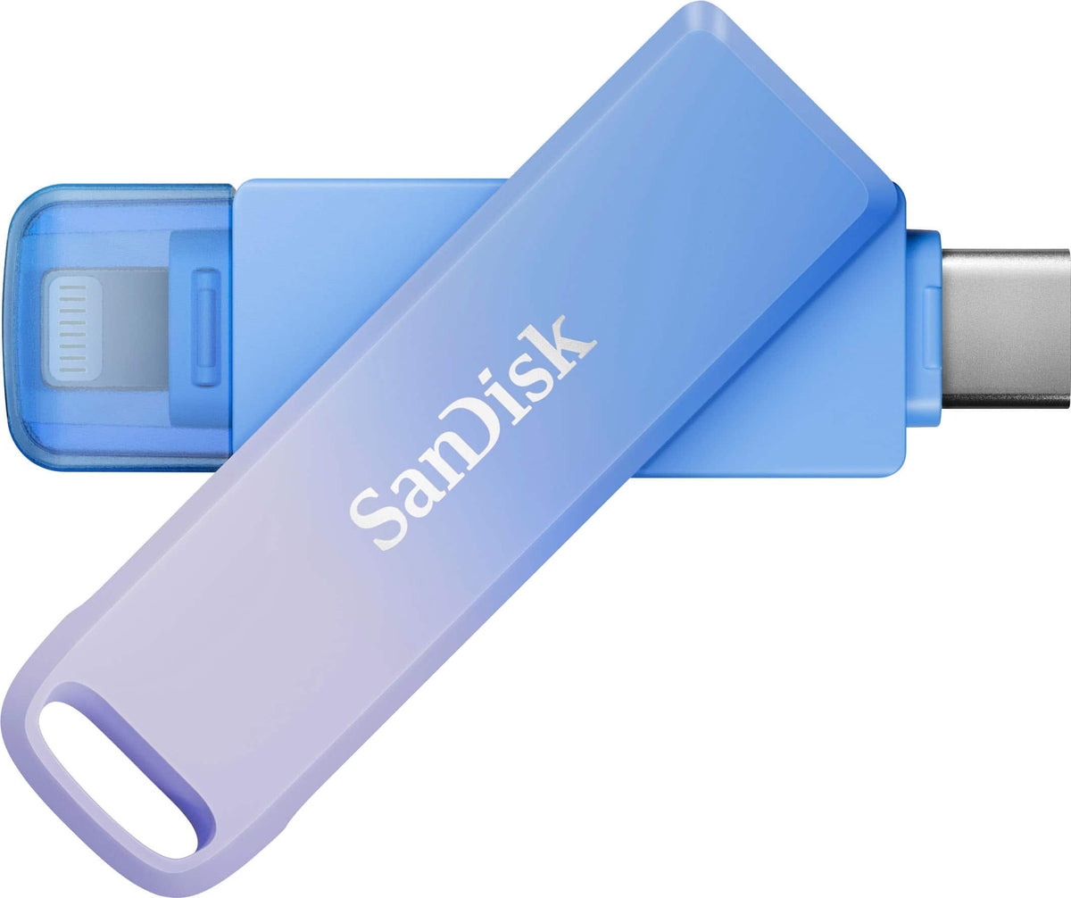 SANDISK - Creator Phone Drive 128GB USB Type C and Lightning connectors - Blue