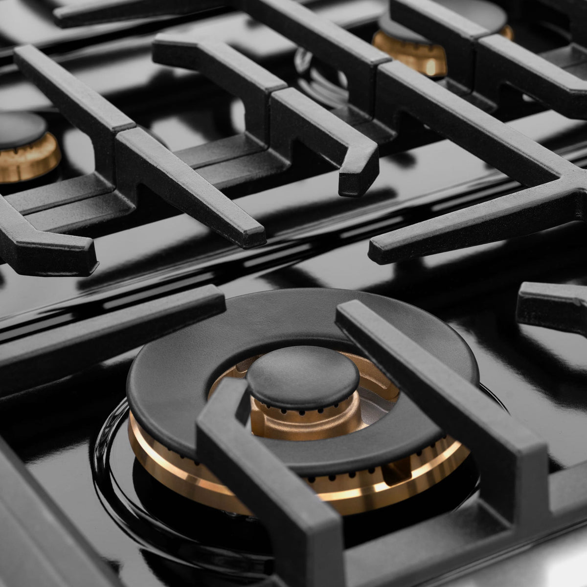 ZLINE - 48 in. Wide 8 Burner AutographParamount Gas Rangetop with Gold Accents (SRTSZ-48-G) - Stainless Steel