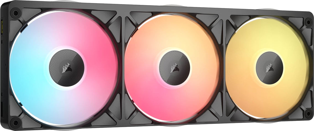 CORSAIR - iCUE LINK RX360 II Unified Frame RGB PWM Fans with iCUE LINK System Hub - Black