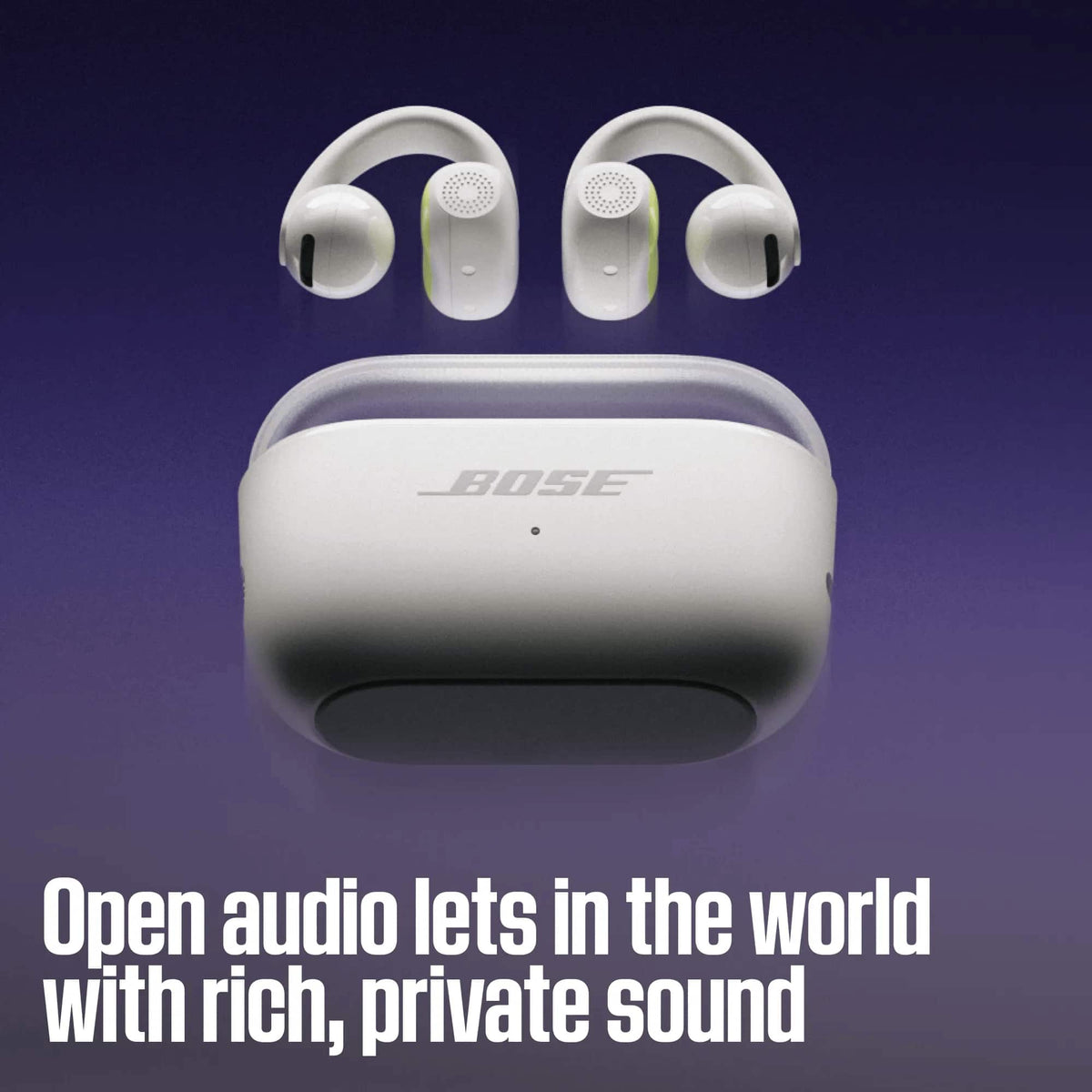 Bose - Sport Open Earbuds Wireless Bluetooth Open-ear Running Earbuds with Secure Fit, and IP54 Sweat Resistance - White Smoke
