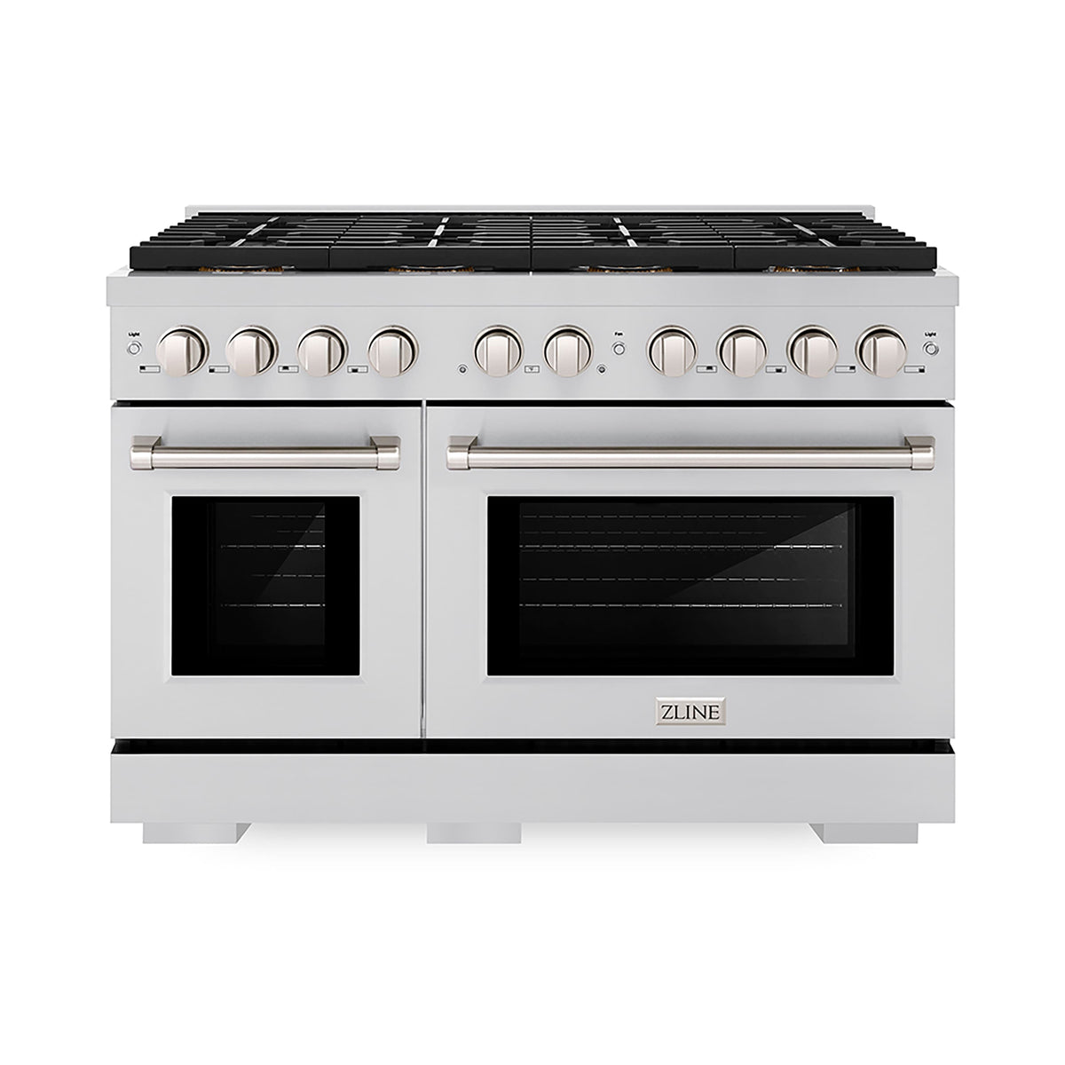 ZLINE - 48 in. Wide 8 Burner Paramount Gas Range withDual Ovens (PSGR48) - Stainless Steel