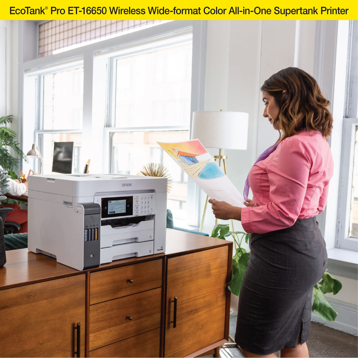 Epson - EcoTank Pro ET-16650 Wireless All-In-One Supertank Inkjet Printer - White