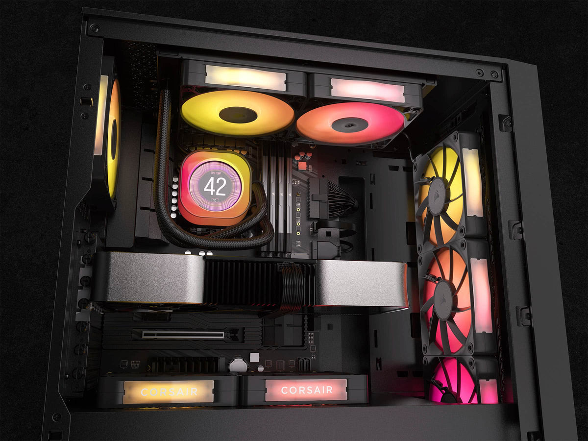 CORSAIR - iCUE LINK TITAN 240 RX LCD Liquid CPU Cooler - Black