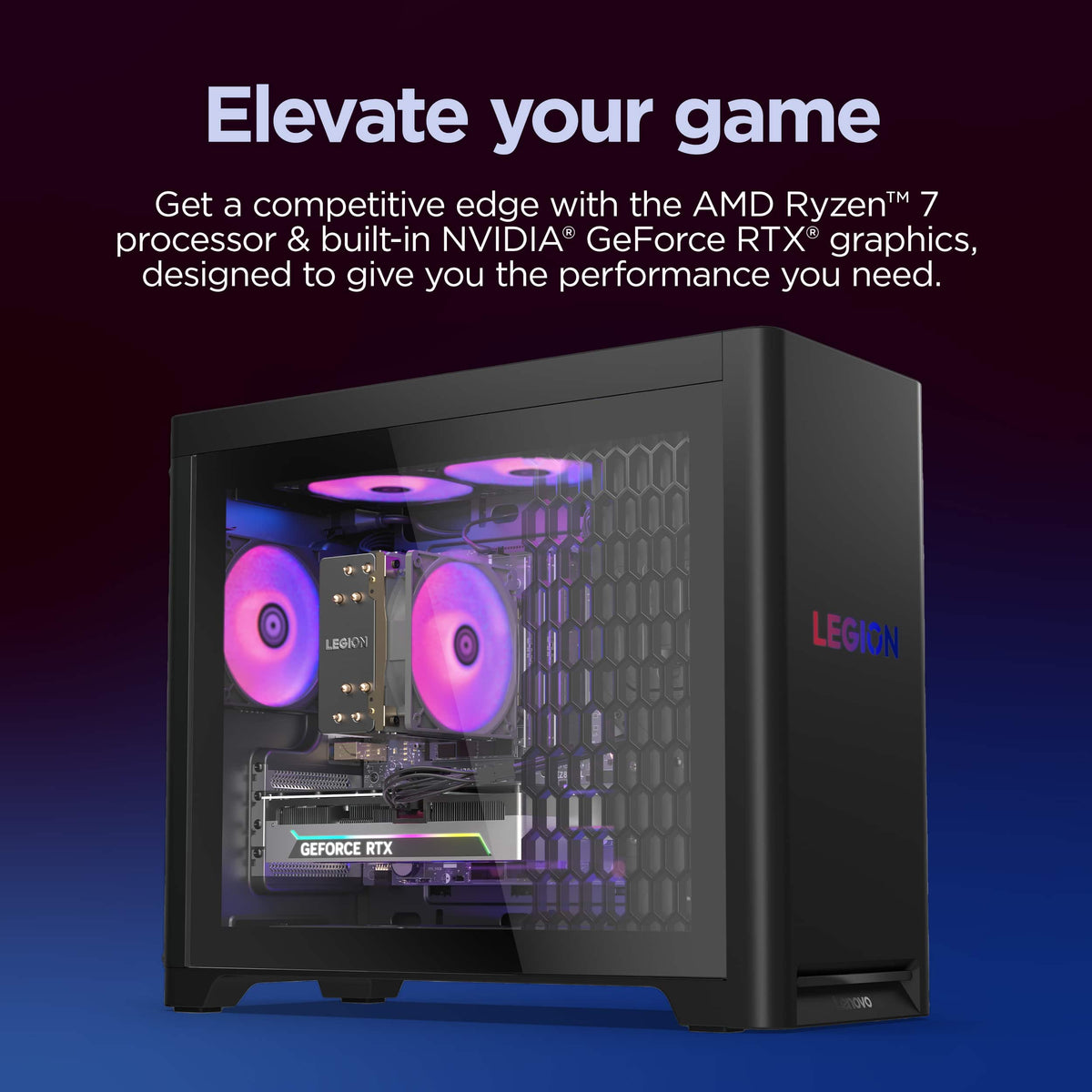 Lenovo - Legion Tower 5 Gaming Desktop - AMD Ryzen 7 7800X3D - 32GB Memory - NVIDIA GeForce RTX 5070 - 1TB SSD - Eclipse Black