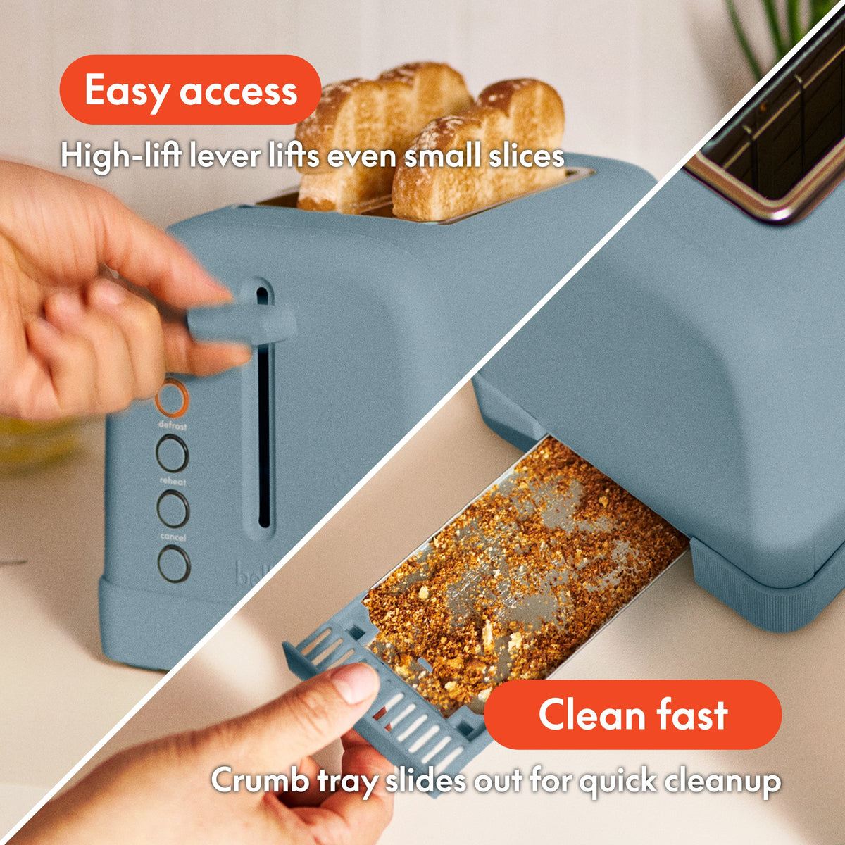 Bella - 2-Slice Toaster - Surf