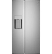 GE Profile - 36 in. Wide 23.5 Cu. Ft. Counter-Depth Side-By-Side Smart Refrigerator with Hands-Free AutoFill - Stainless Steel