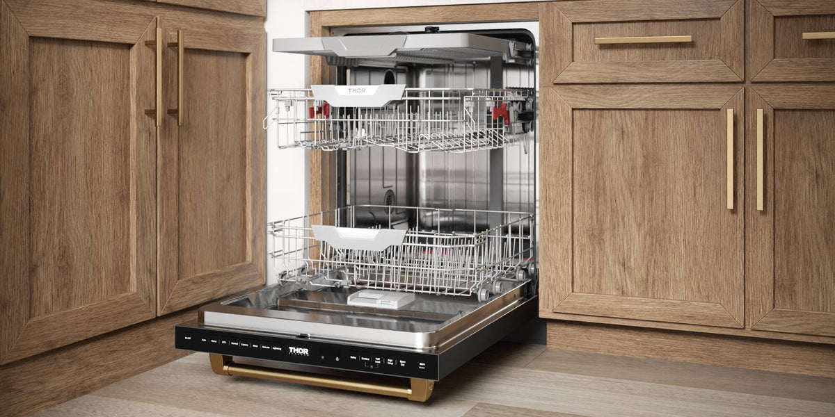 Gordon Ramsay Series by THOR Kitchen 24 Inch Dishwasher with Black Hardware - Stainless Steel