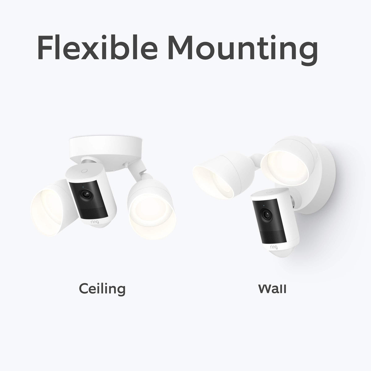 Ring - Floodlight Cam, Wired (newest model) — Wide-Angle Retinal 2K Video, 6x Enhanced Zoom, Ultra-Bright Floodlights - Black