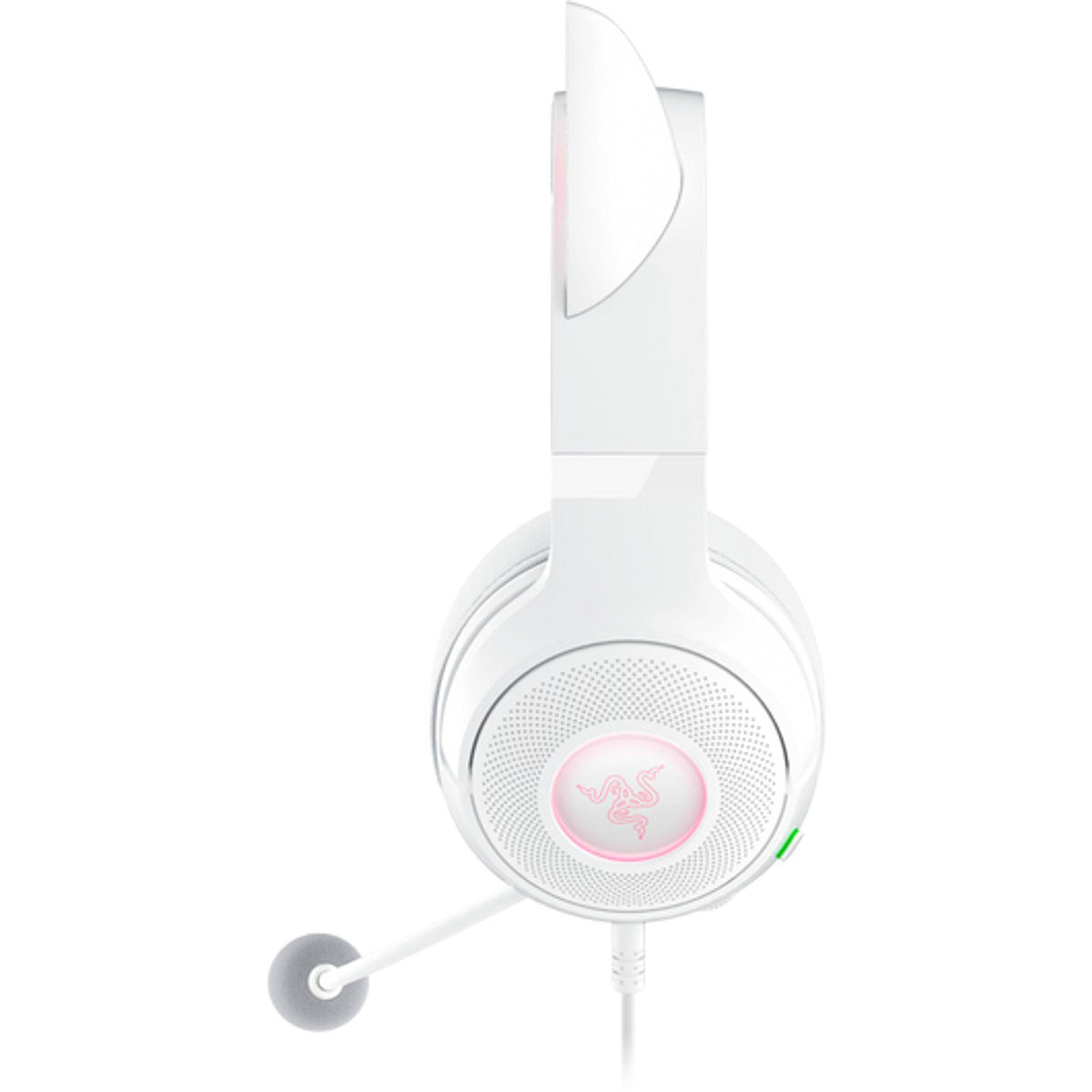 Razer - Kraken Kitty V2 Wired Over-the-Ear Gaming Headset for PC, Mac, Nintendo Switch, Steam Deck, Mobile, and Tablet - White
