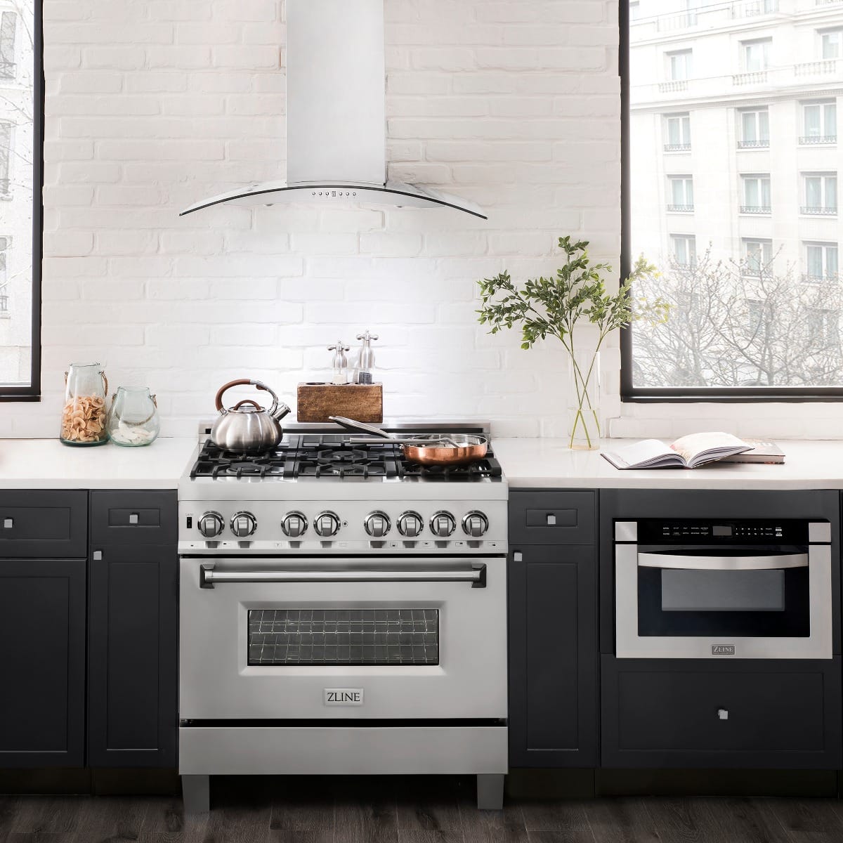 ZLINE - 36 inches - Externally Vented - Wall Range Hood - Stainless Steel