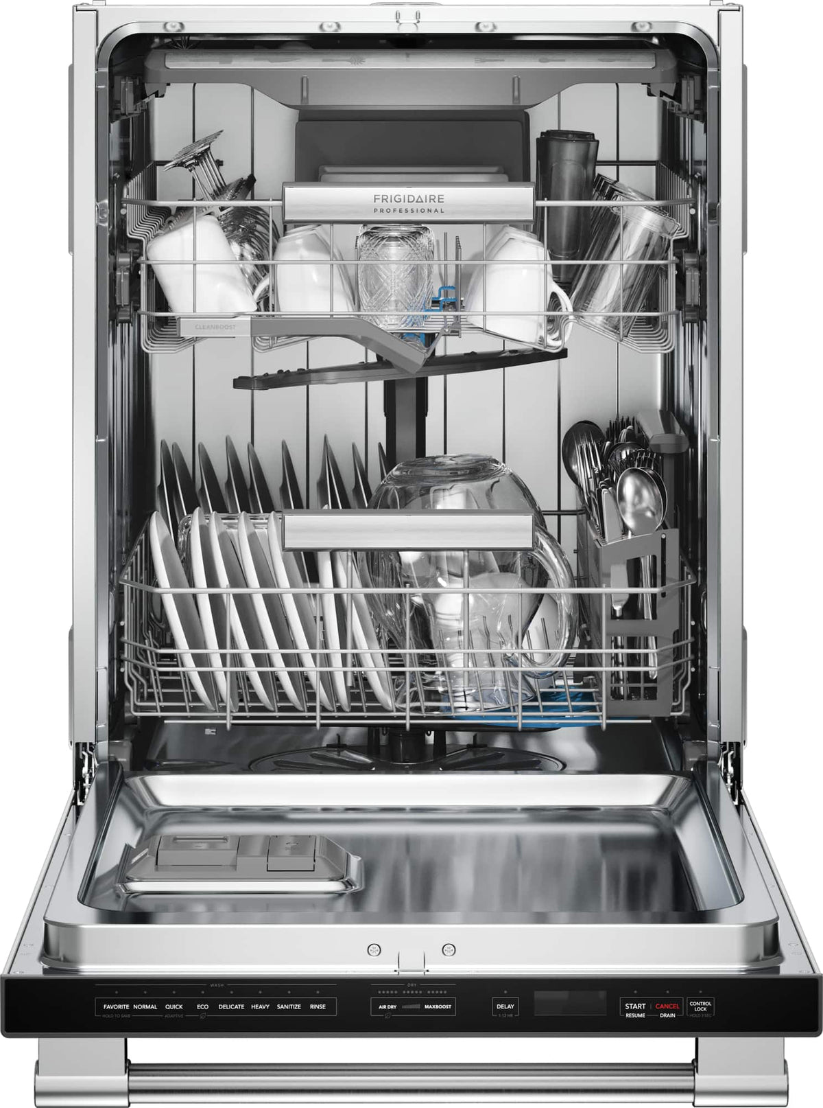 Frigidaire - Professional 24" Stainless Steel Tub Built-In Dishwasher with CleanBoost technology - Stainless Steel