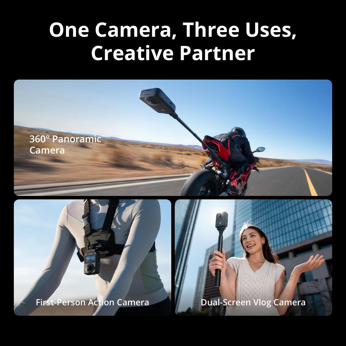 DJI - Osmo 360 Get Set Combo Action Camera - Black
