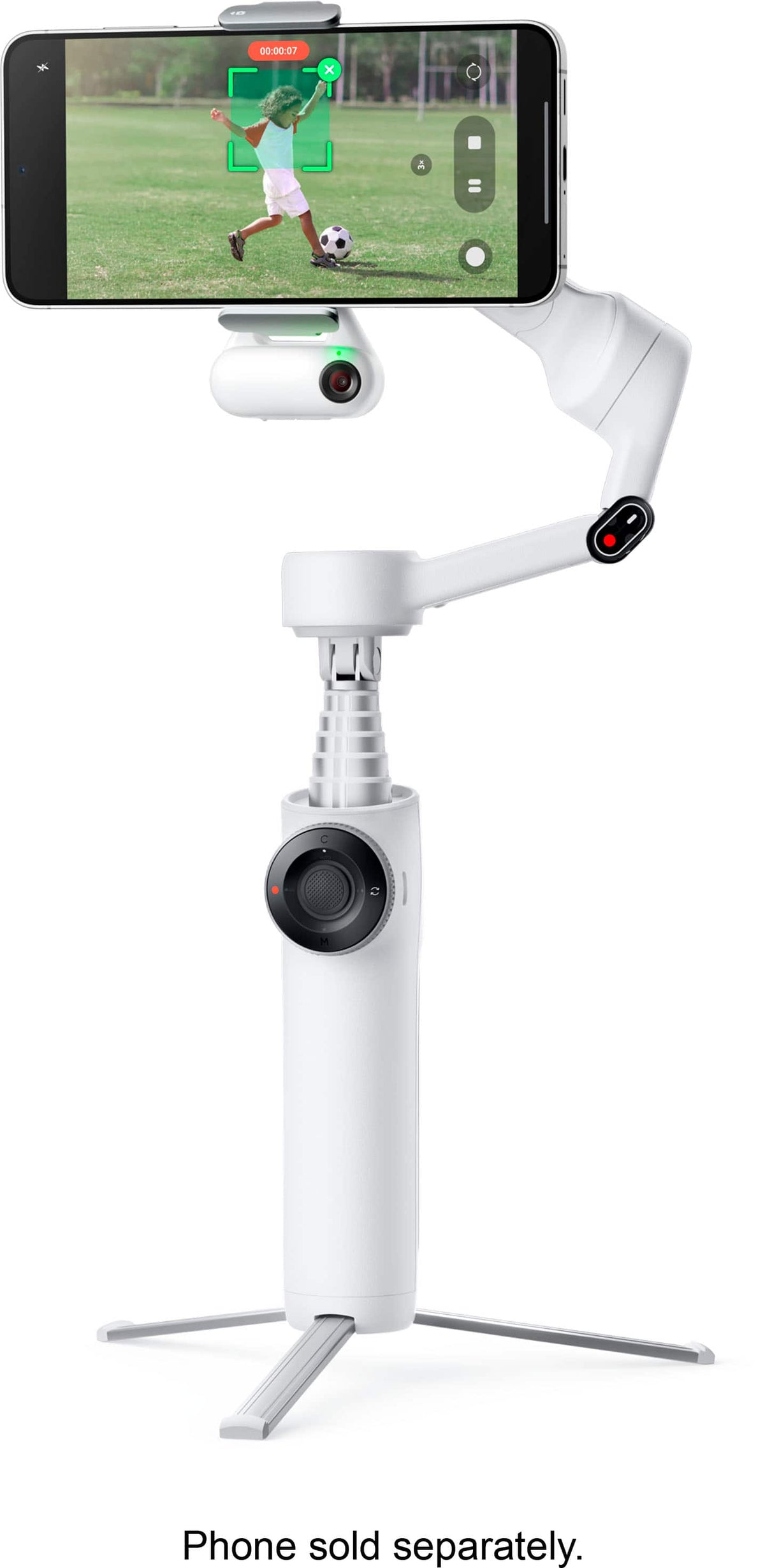 Insta360 - Flow 2 AI Tracker Bundle Gimbal Stabilizer for Smartphones - Summit White