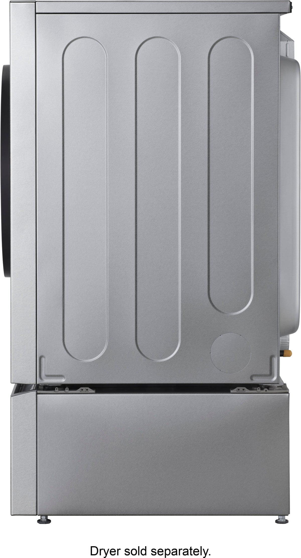 SIGNATURE 29-in Wide Laundry Pedestal with Storage Drawer for select LG Stackable Washers and Dryers - Brushed Platinum Steel