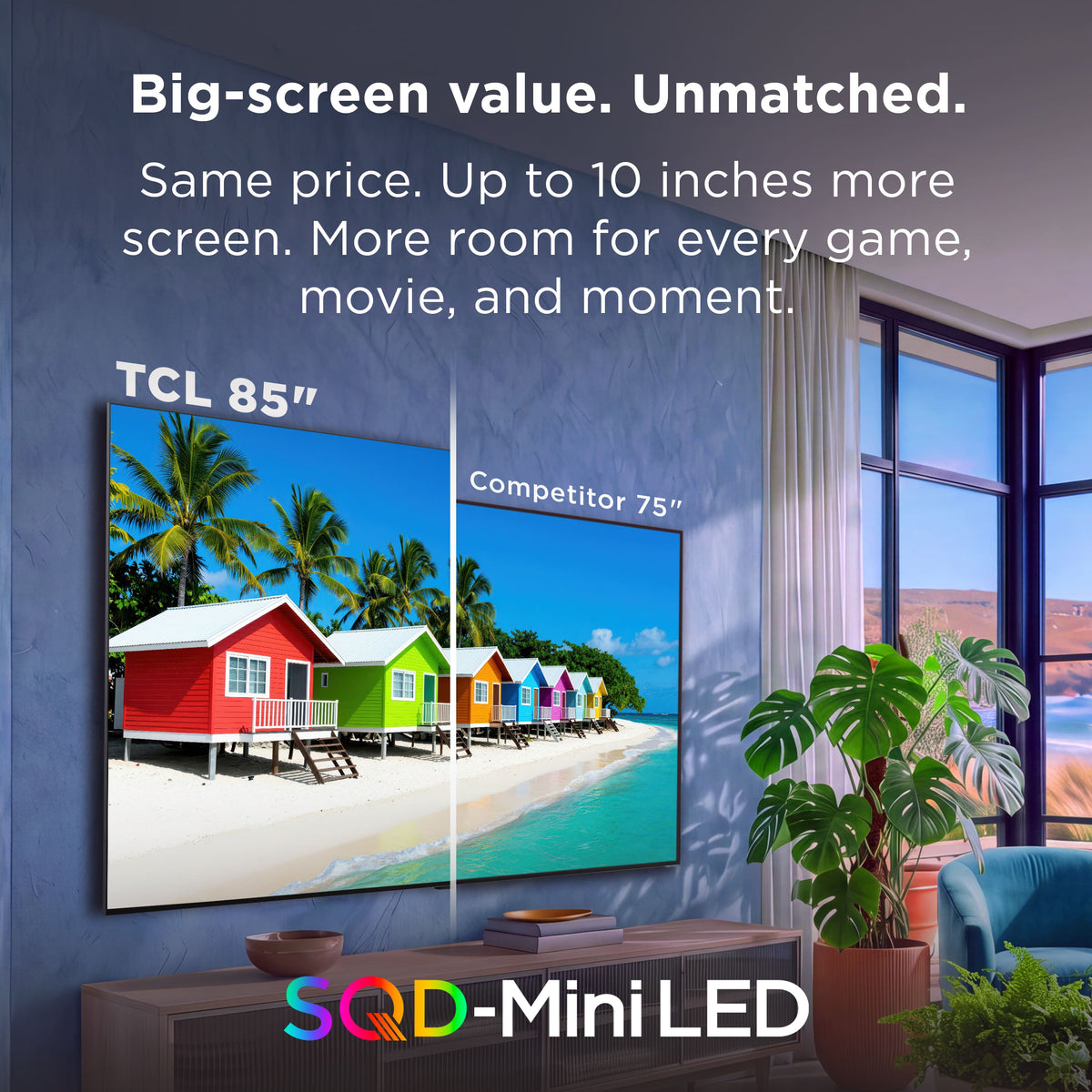 TCL - 85" Class QM7L Series 4K UHD HDR SQD-Mini LED Smart TV with Google TV with Gemini (2026)