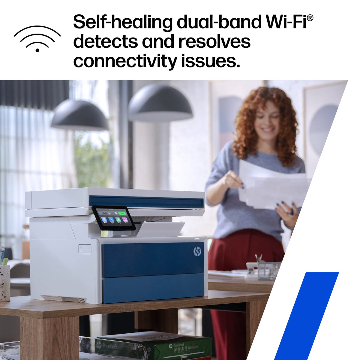 HP - LaserJet Pro MFP 4112dw Wireless Black & White All-in-One Laser Printer, Scan, Copy, Fax, 2-Sided Printing, AI-Enabled - White