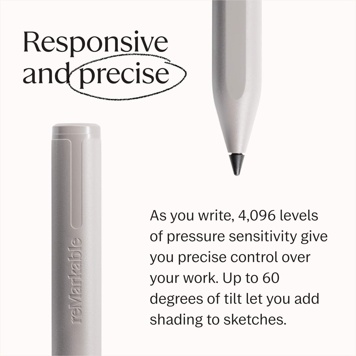Marker for reMarkable Paper Pro, reMarkable Paper Pro Move, and reMarkable Paper Pure - Gray