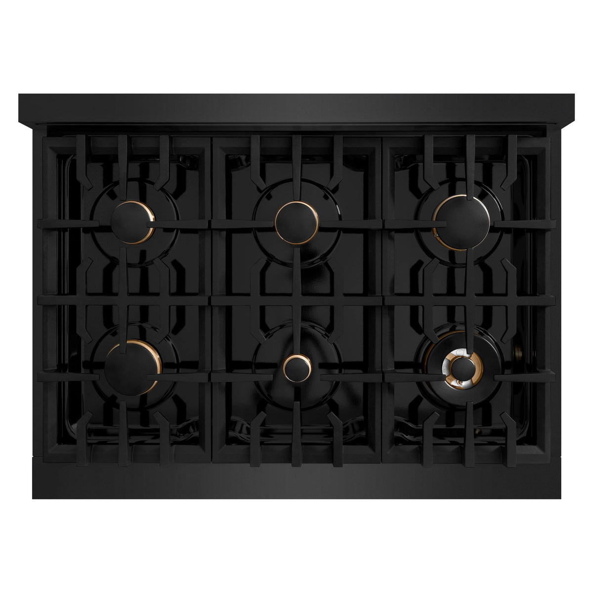 ZLINE - 36 in. Wide 6 Burner Classic Gas Range w/ Convection Oven in Black Stainless  (CGRB-BR-36) - Black Stainless Steel