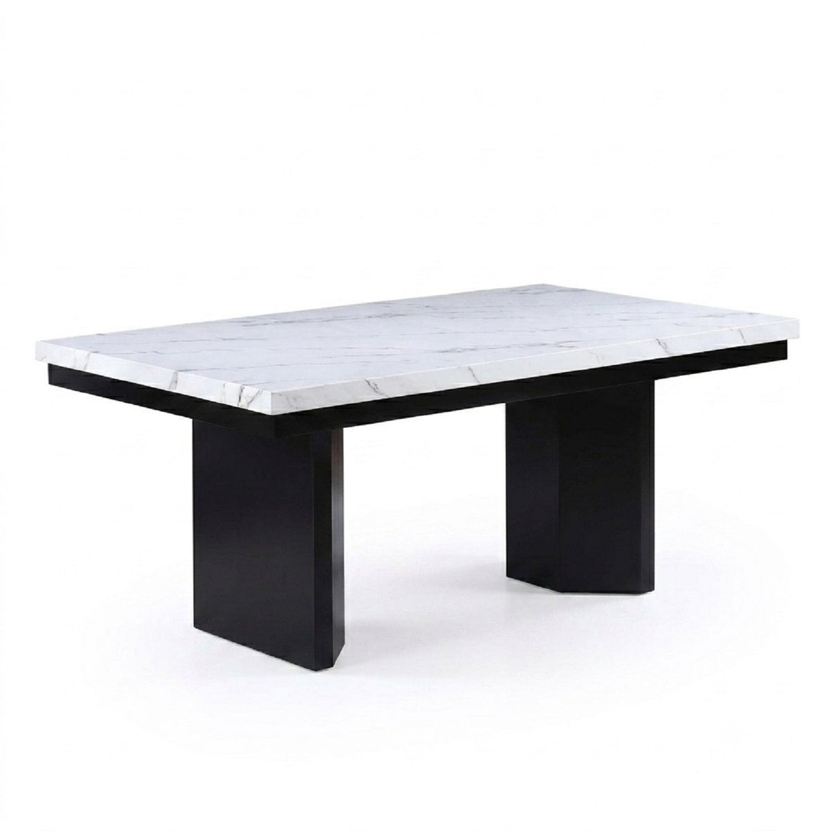 Mesa de comedor para cocina - Negro / Blanco