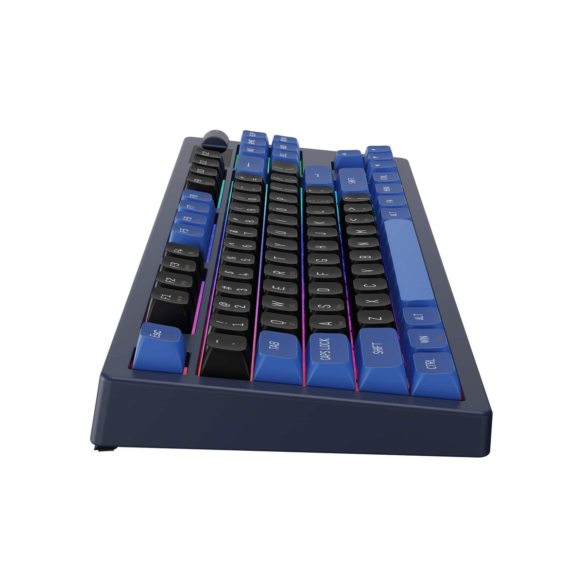 GAMDIAS - HERMES E7 TKL Wired Mechanical Gaming Keyboard with Hot-Swappable Red Switches - Black and Blue