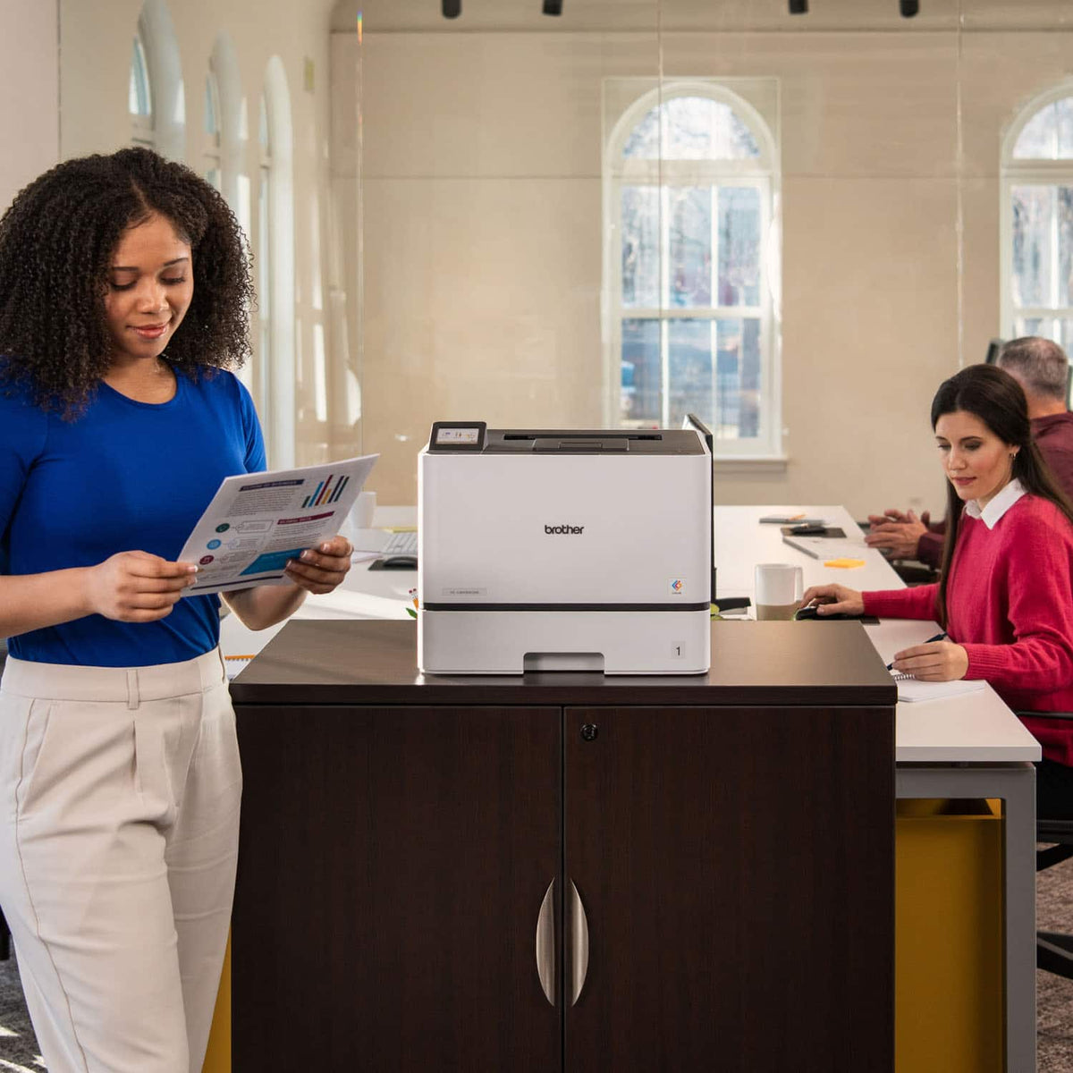 Brother - HL-L8430CDW Business Color Laser Printer with Low-Cost Printing and Wireless Networking - White