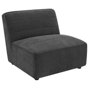 Ortega - Upholstered Armless Chair - Charcoal