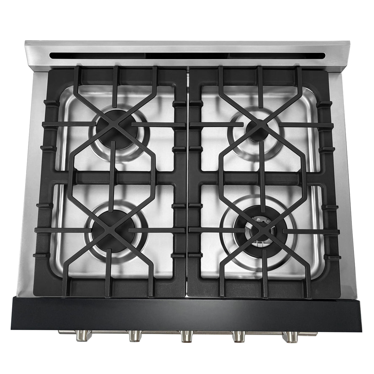 Unique Appliances - Off-Grid 30 in. 4-Burner Waist High Broiler Propane Range in Black - Black
