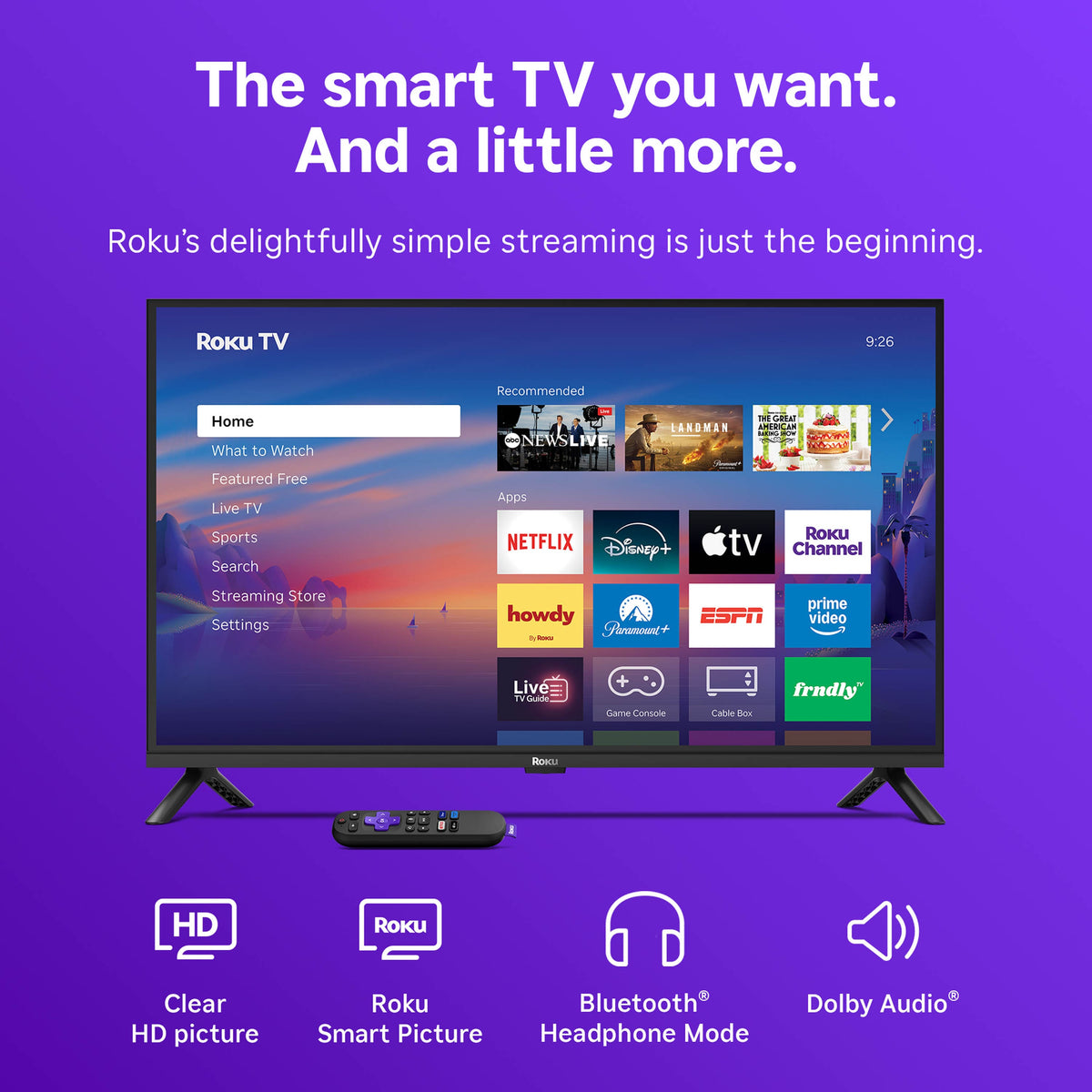 Roku - 32" Class Select Series HD (720p) LED Smart RokuTV (2026)