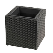 Cubic Planter Box, Plant Pot With Insert Indoor Outdor - Black