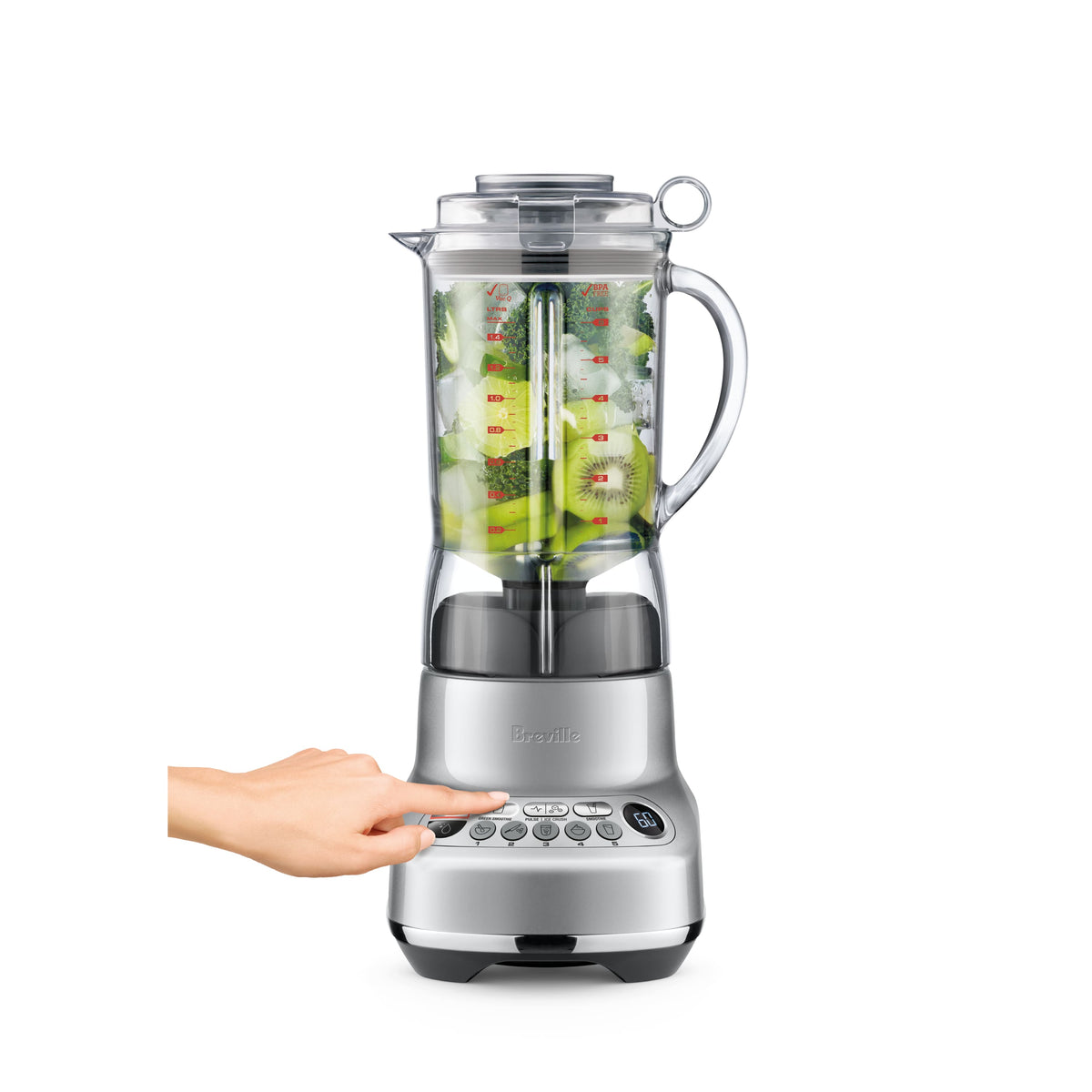 Breville - 5-Speed Blender - Silver