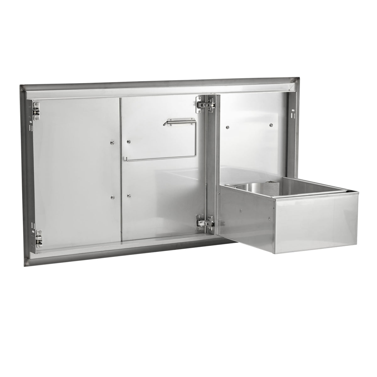 Coyote Outdoor Living - 45" Double Access Doors With Roll Out Trash - Stainless Steel