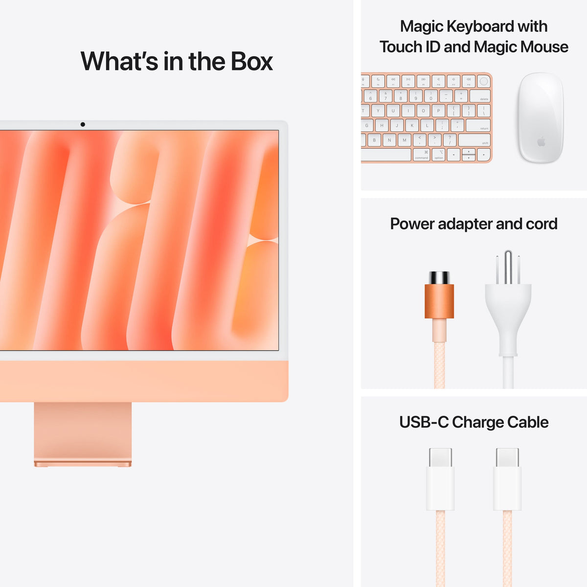 Apple - iMac 24-inch All-in-One - M4 chip - Built for Apple Intelligence - 10 Core CPU - 10 Core GPU - 16GB Memory - 256GB SSD - Orange