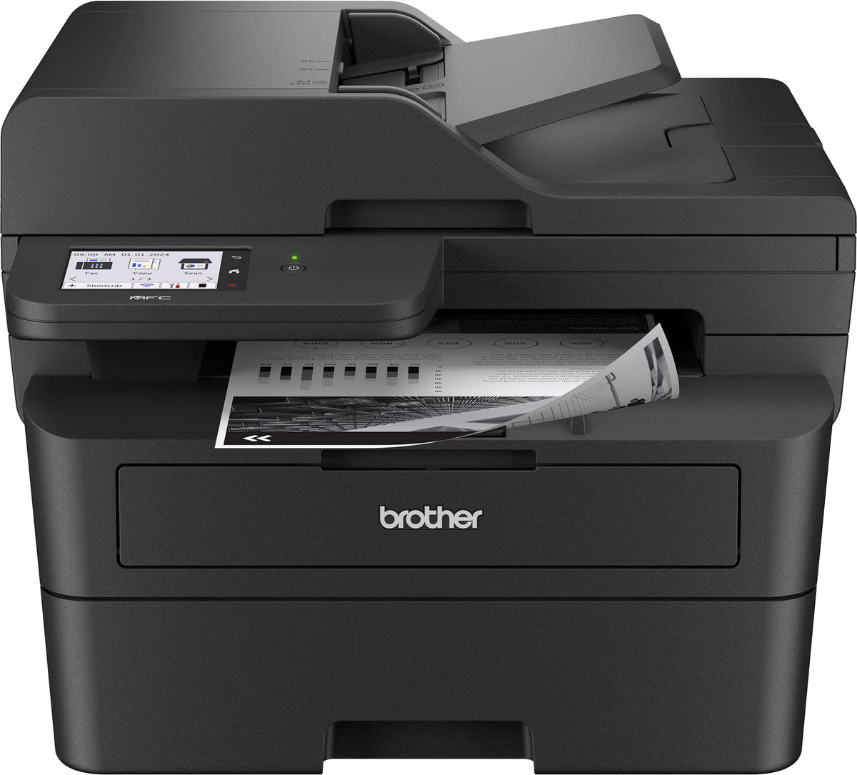 Brother - MFC-L2900DW Wireless Black-and-White Refresh Subscription Eligible All-In-One Laser Printer, Great for Small Offices - Gray