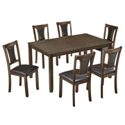 Juego de comedor moderno con sillas tapizadas