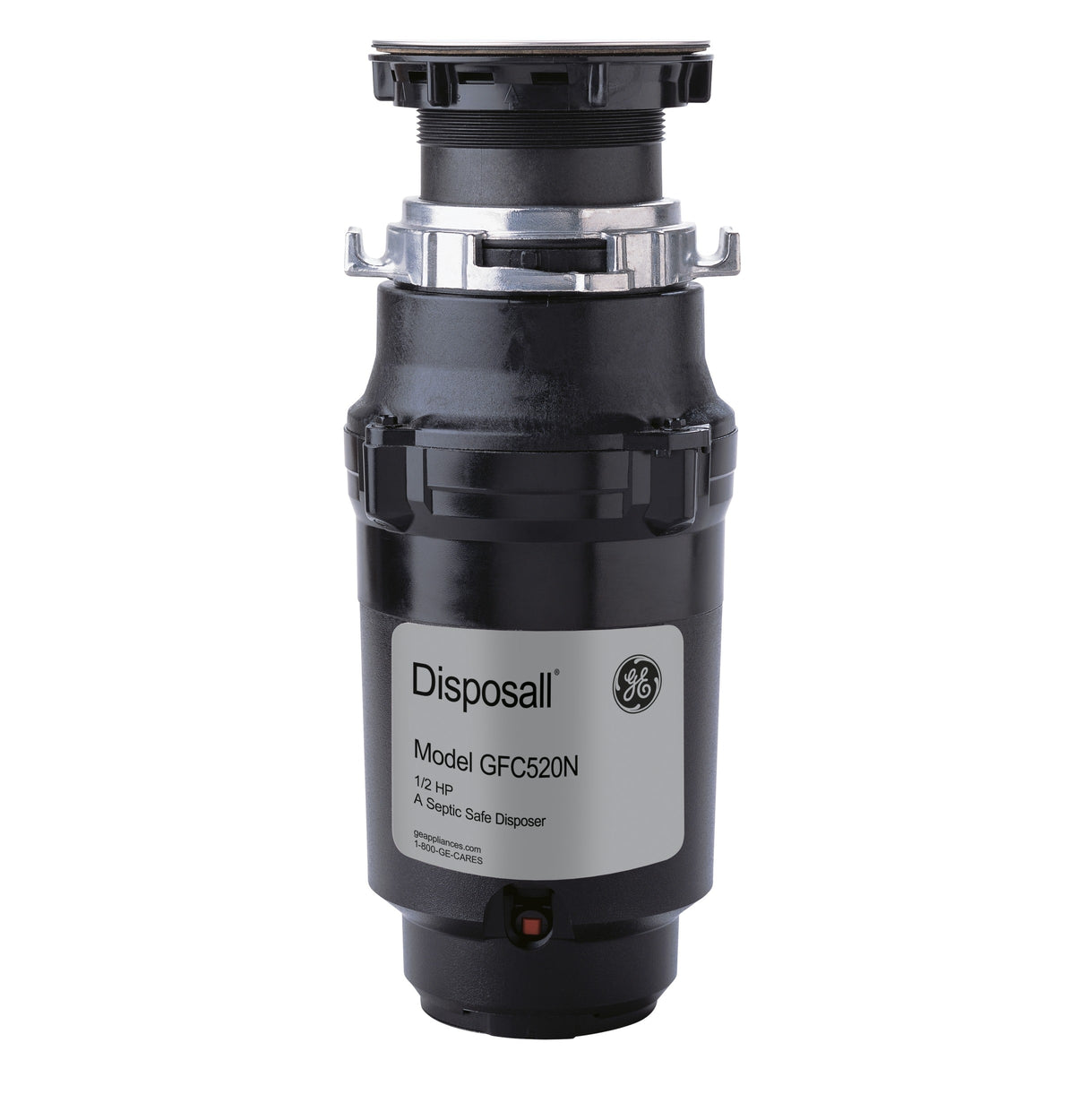 GE - 1/2 HP Continuous Feed Garbage Disposer - Black