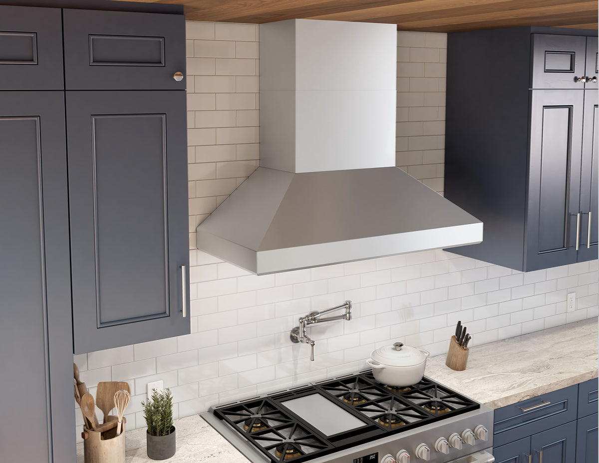Zephyr - 42 inches - Externally Vented - Wall Range Hood - Stainless Steel